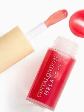 NEW Cinta London MELA Lip Oil - Radiant Pinkish Red With Geranium Oil NIB